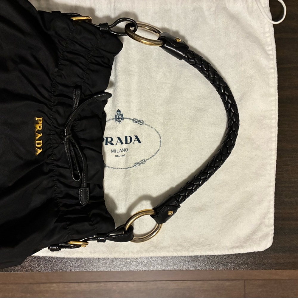 Prada Black Hobo Bag with Gold Hardware - Picture 5 of 16